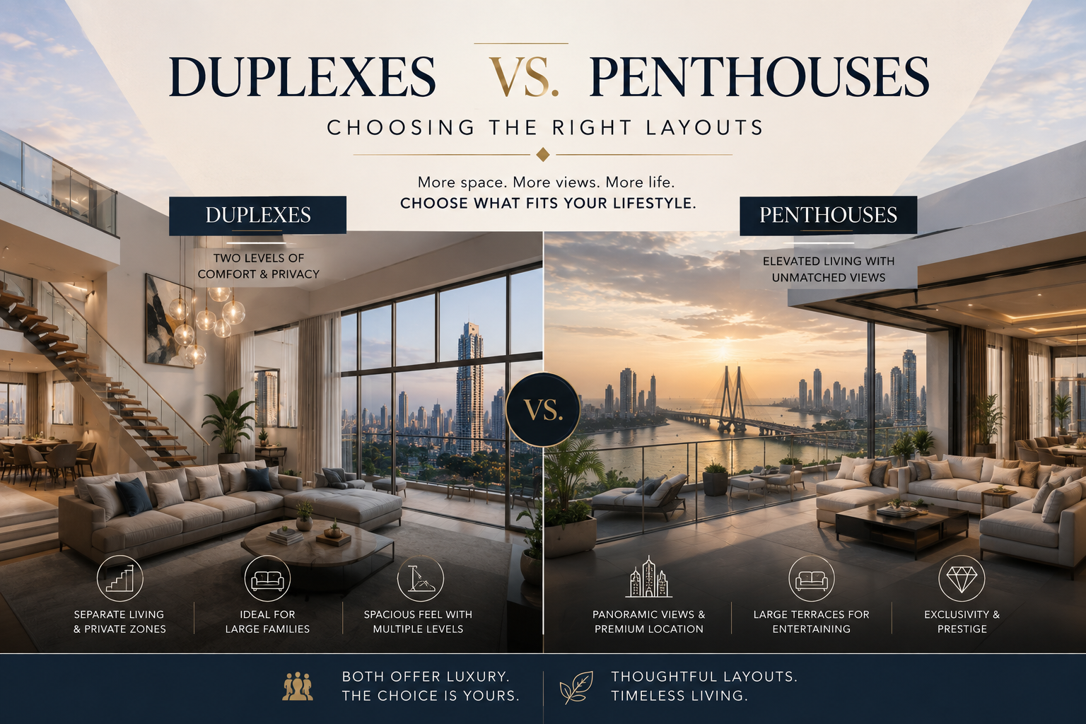 duplexes vs penthouses